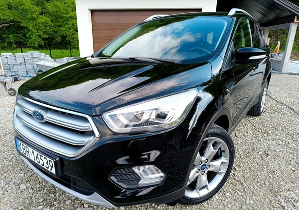 Ford Kuga cena 72600 przebieg: 154927, rok produkcji 2018 z Jedlicze małe 781